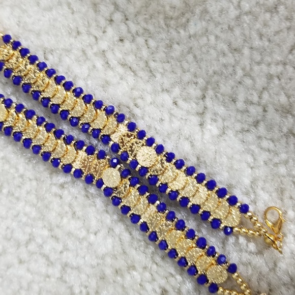 BOGO 50% olArm ca candy beaded bracelet Gold plaed - Picture 3 of 8